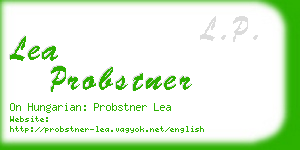 lea probstner business card